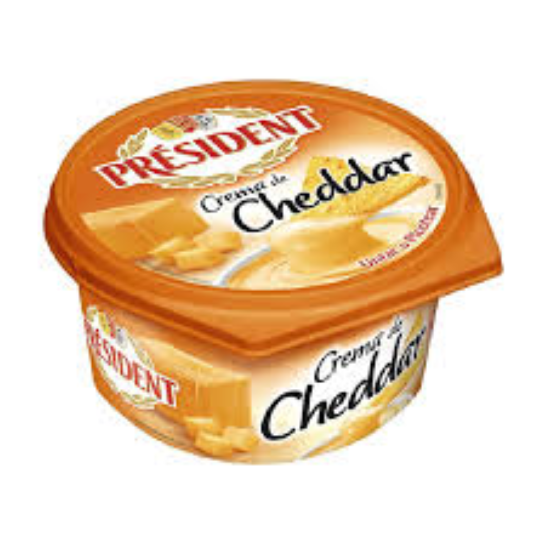 PRESIDENT M/CHEESE SPREADABLE S/CHEDDAR 125